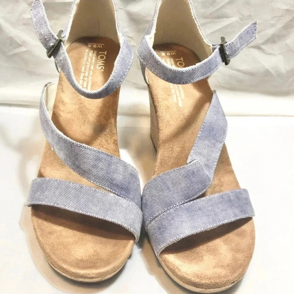 TOMS Clarissa Wedges size 9.5 - Picture 2 of 5